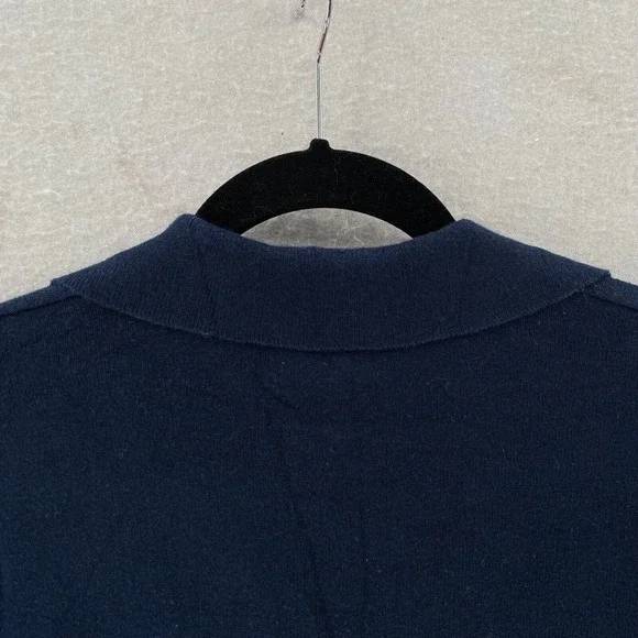 LL Bean Sweater Mens‎ XL Blue Cotton Cashmere Blend Polo Henley Luxury Pullover - Picture 7 of 12